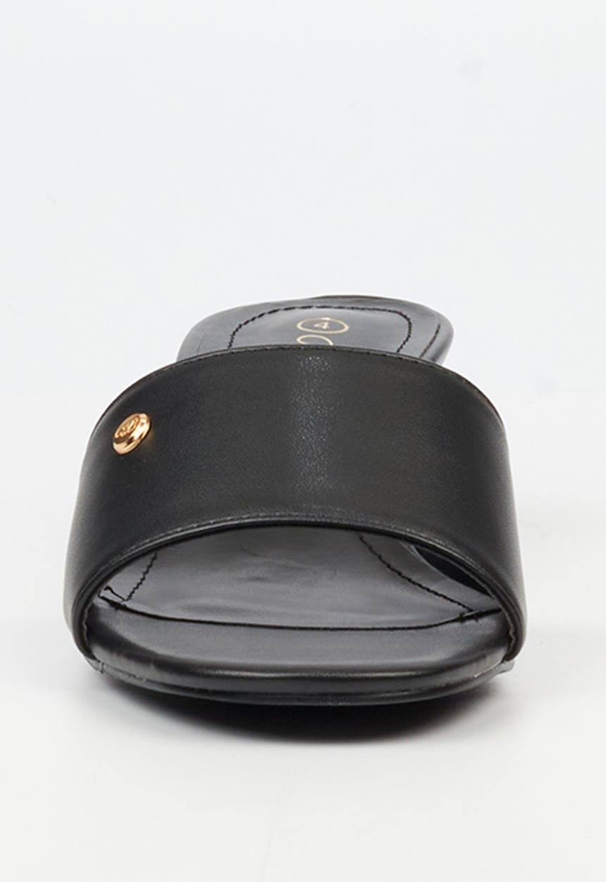 Miss Black - Bina 2 low block heel mule - black
