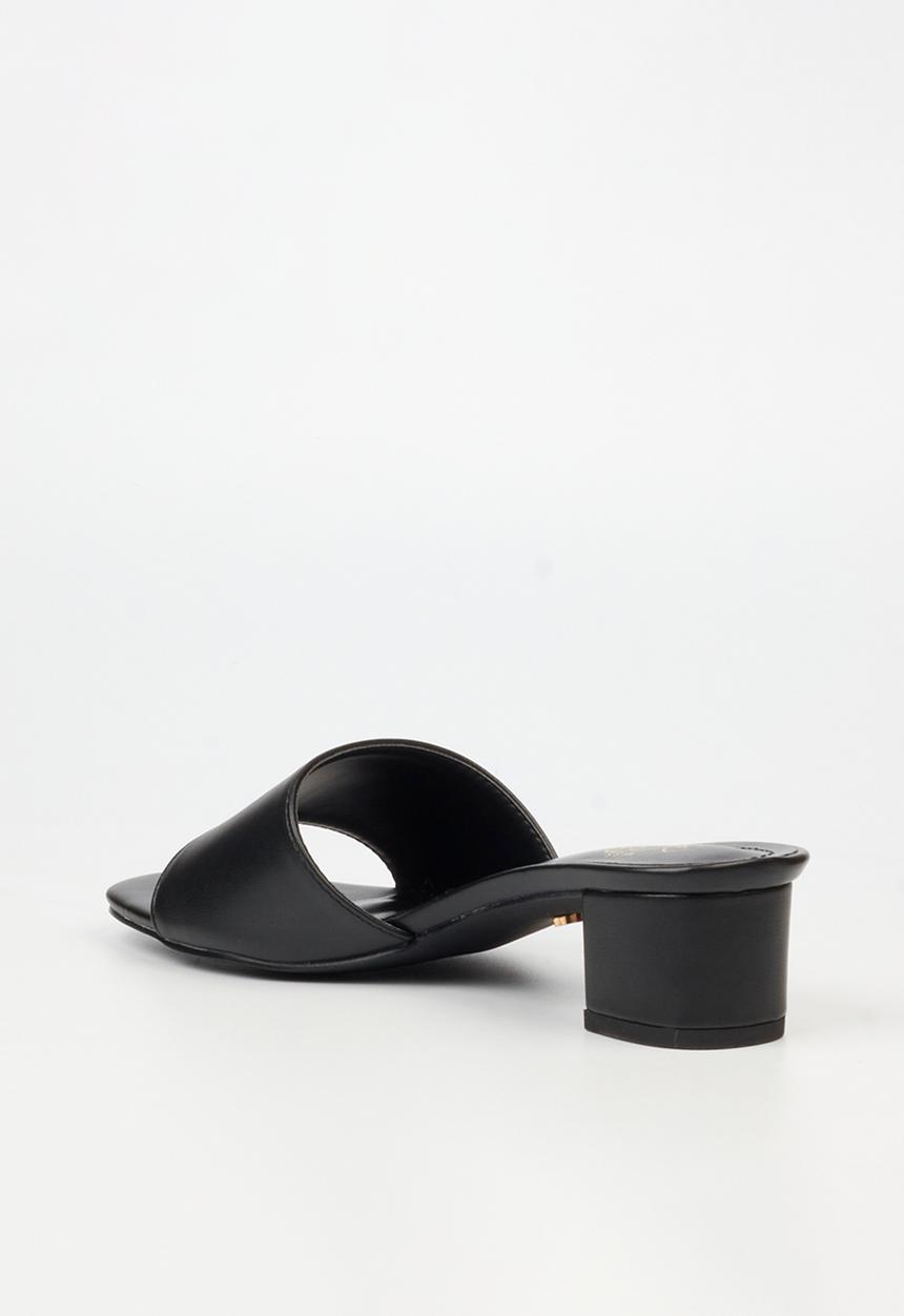 Miss Black - Bina 2 low block heel mule - black
