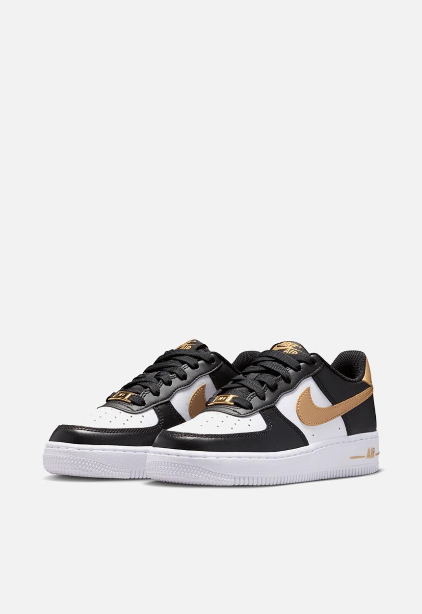 Nike - Nike Air Force 1 - Black/Metallic Gold-Black-White