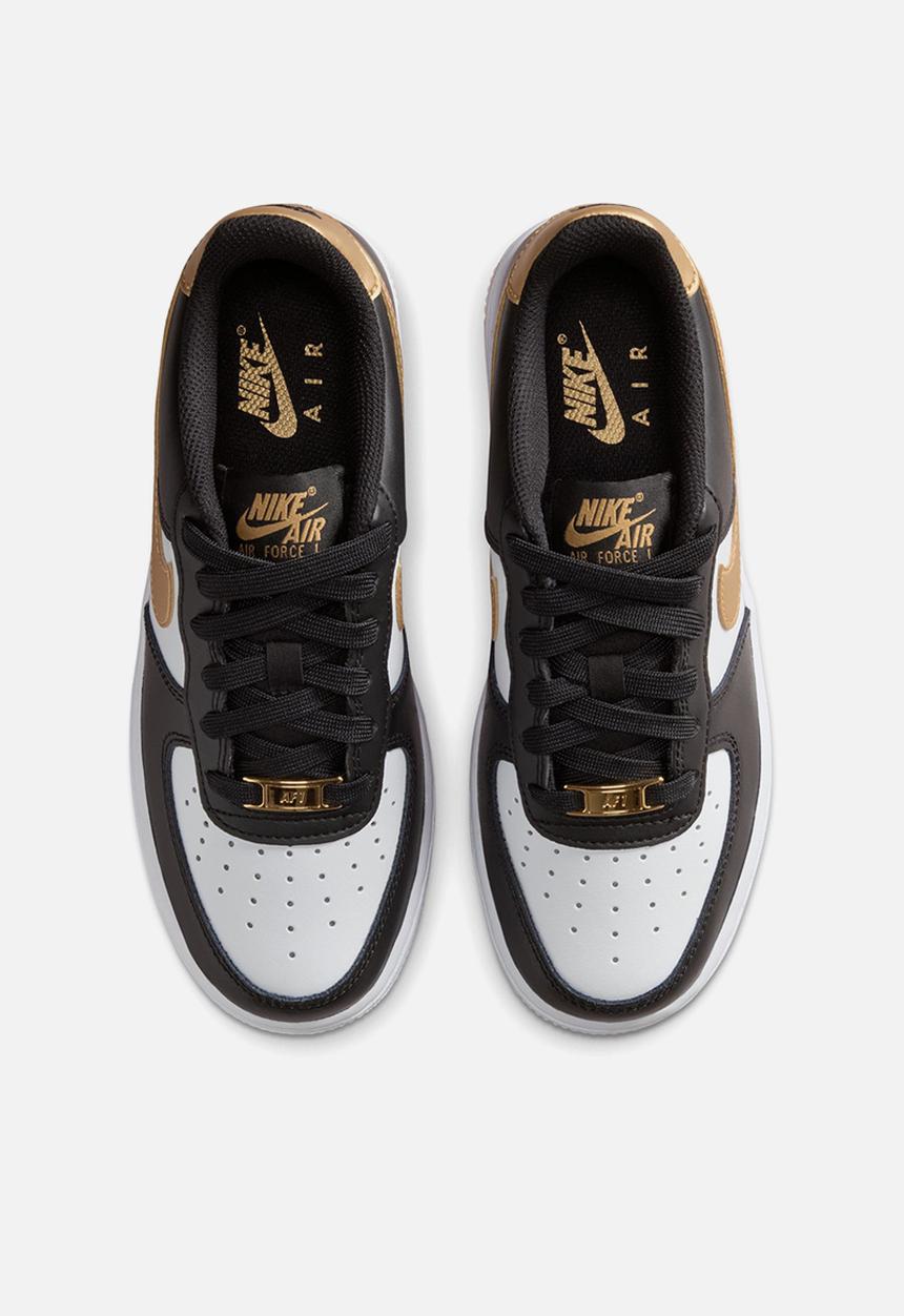 Nike - Nike Air Force 1 - Black/Metallic Gold-Black-White