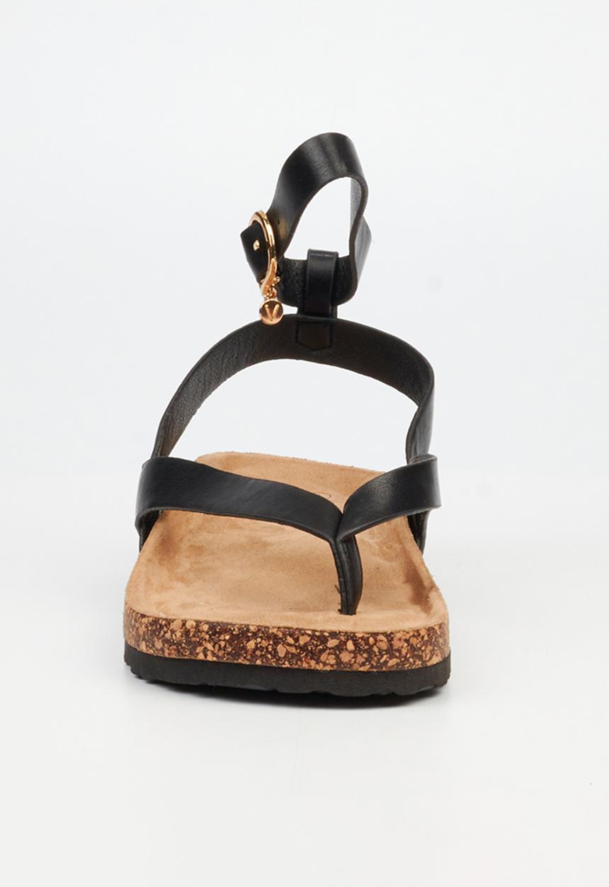 Viabeach - QORK 11 Comfort Sock Toe Thong Qork Sandal - Black
