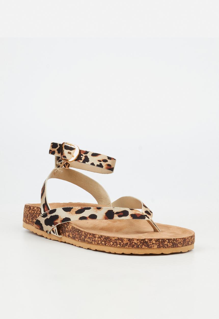Viabeach - QORK 11 Comfort Sock Toe Thong Qork Sandal - Leopard