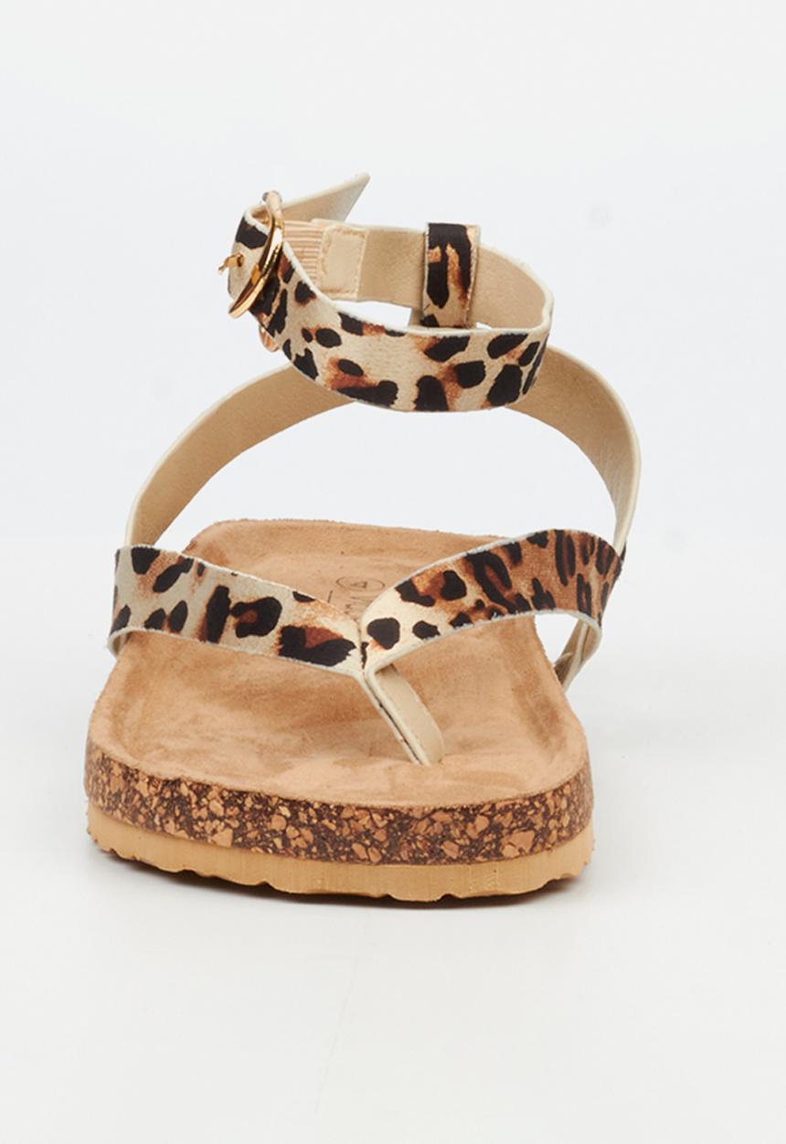 Viabeach - QORK 11 Comfort Sock Toe Thong Qork Sandal - Leopard