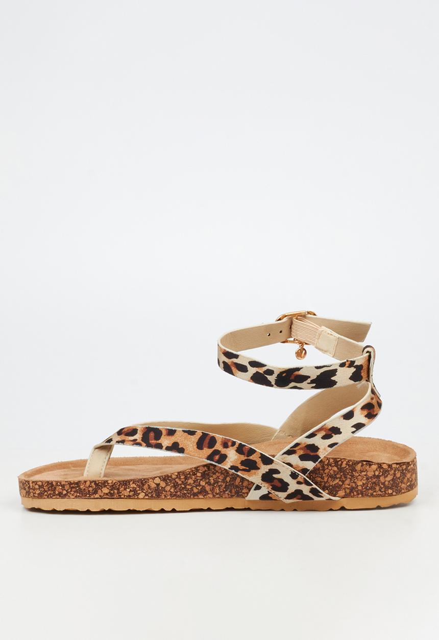 Viabeach - QORK 11 Comfort Sock Toe Thong Qork Sandal - Leopard