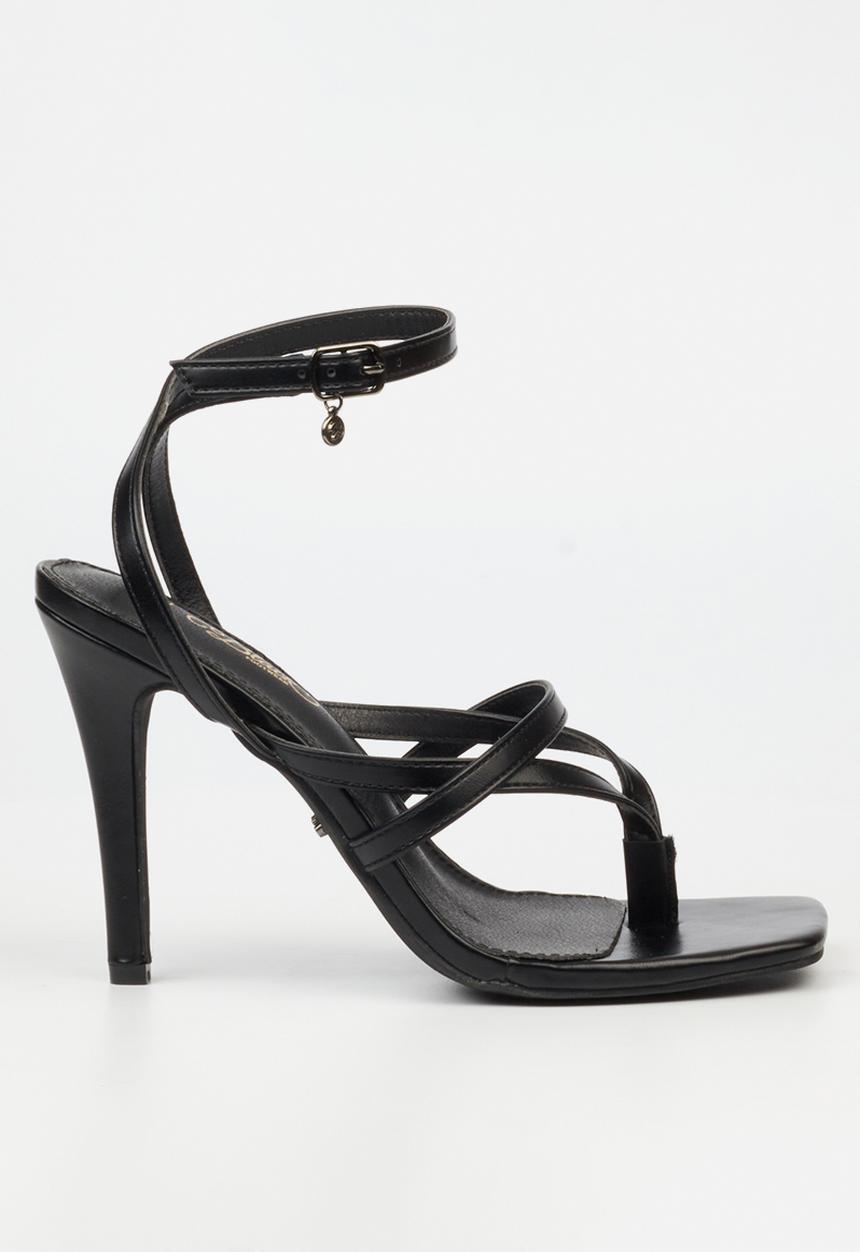 Miss Black - Razz 3 toe thong heel - black