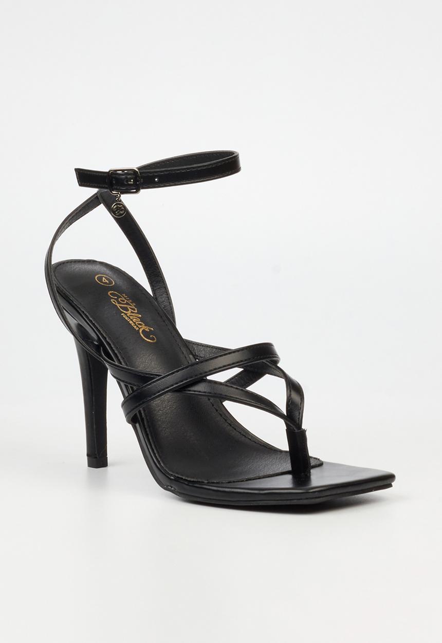 Miss Black - Razz 3 toe thong heel - black