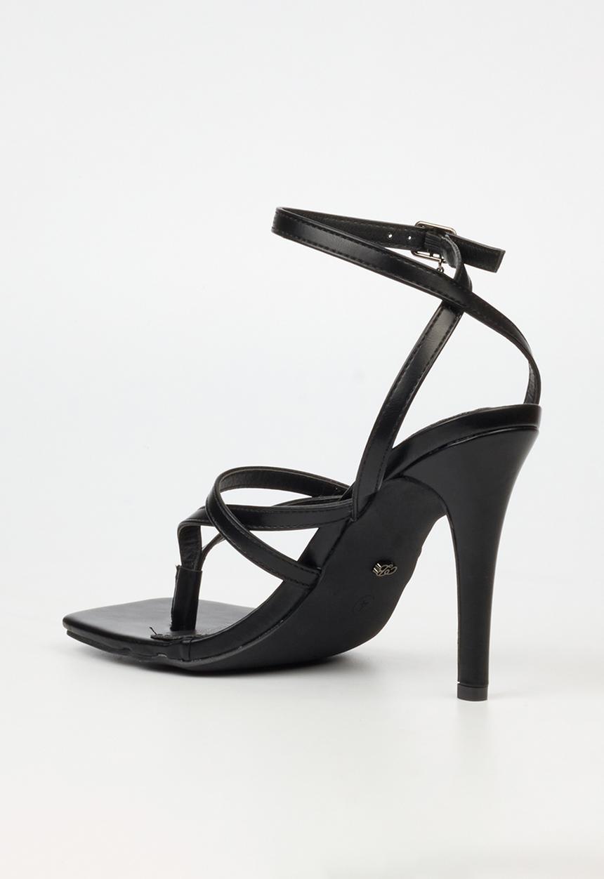 Miss Black - Razz 3 toe thong heel - black