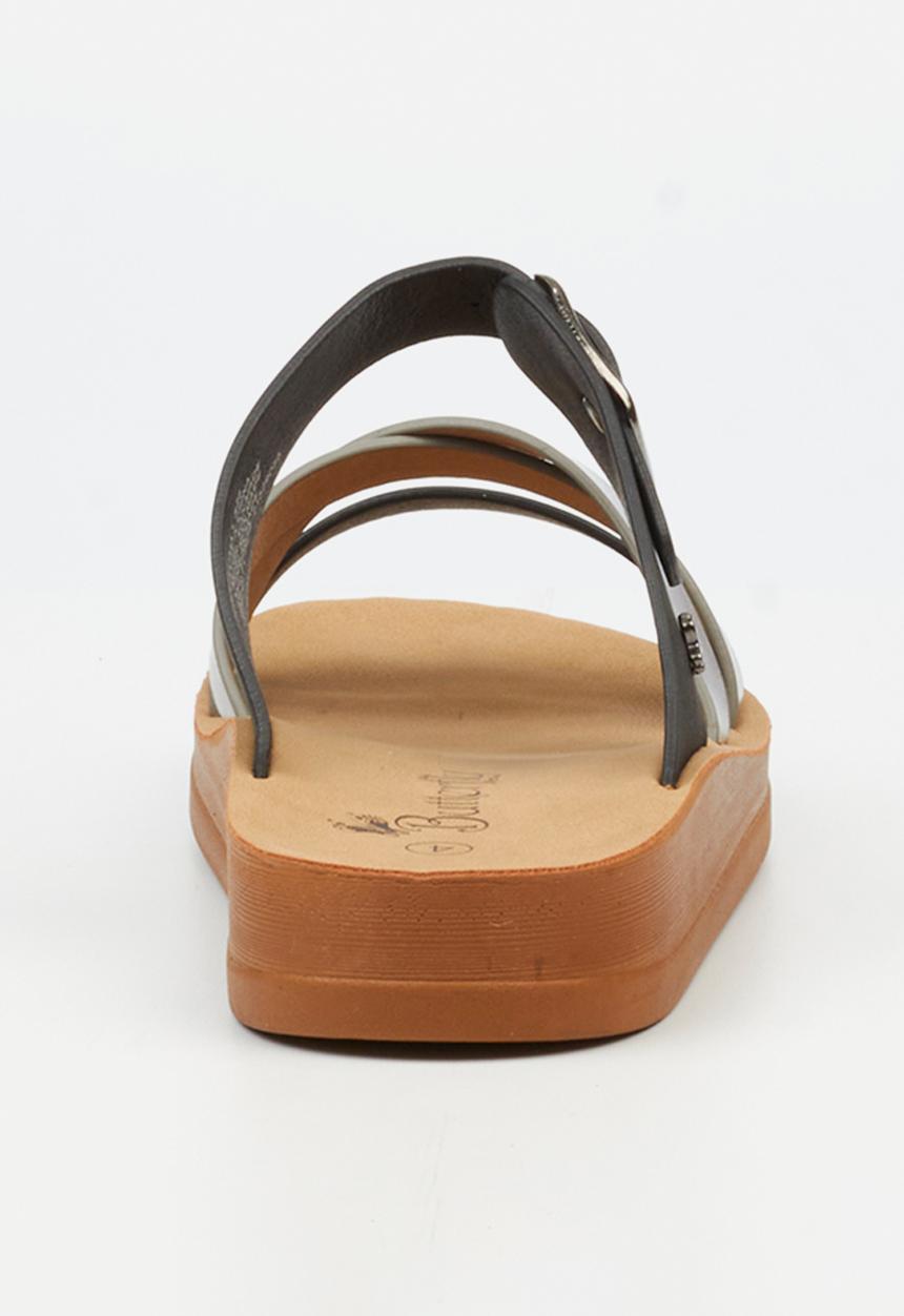 Butterfly Feet - Toma 1 Two Strap Slide - Black