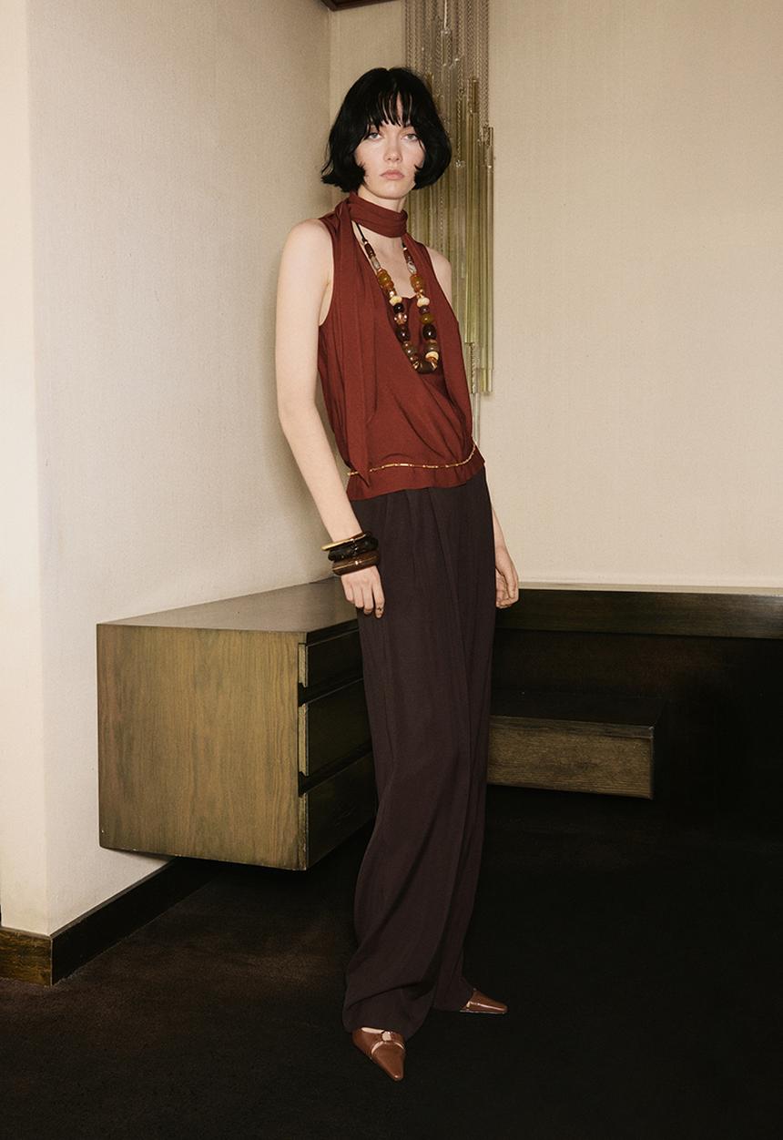 MANGO - Blouse lemon - rust
