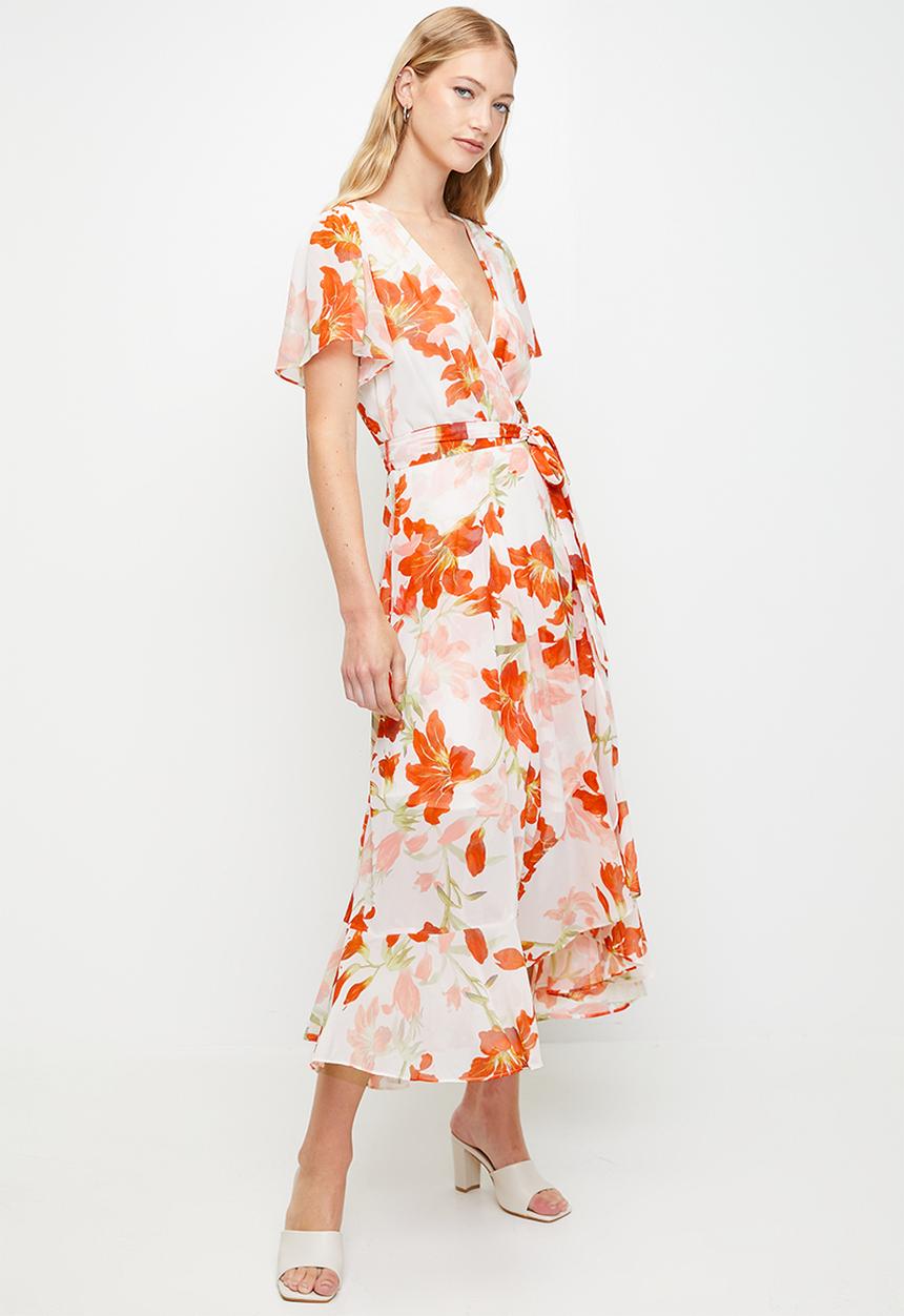 Pringle of Scotland - Irene Floral Midi Wrap Dress - Multi