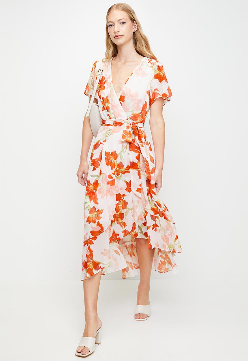 Pringle of Scotland - Irene Floral Midi Wrap Dress - Multi