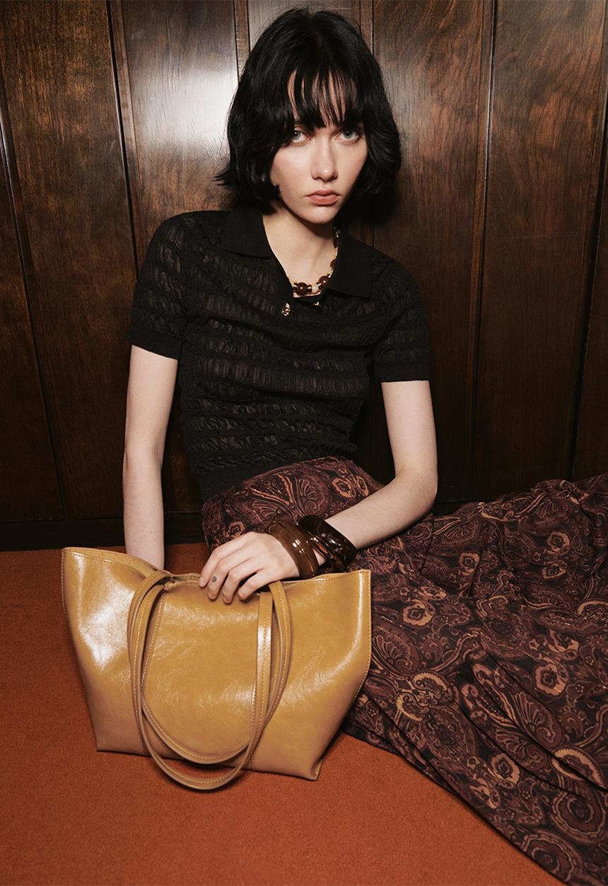 MANGO - Oliver tote bag - beige