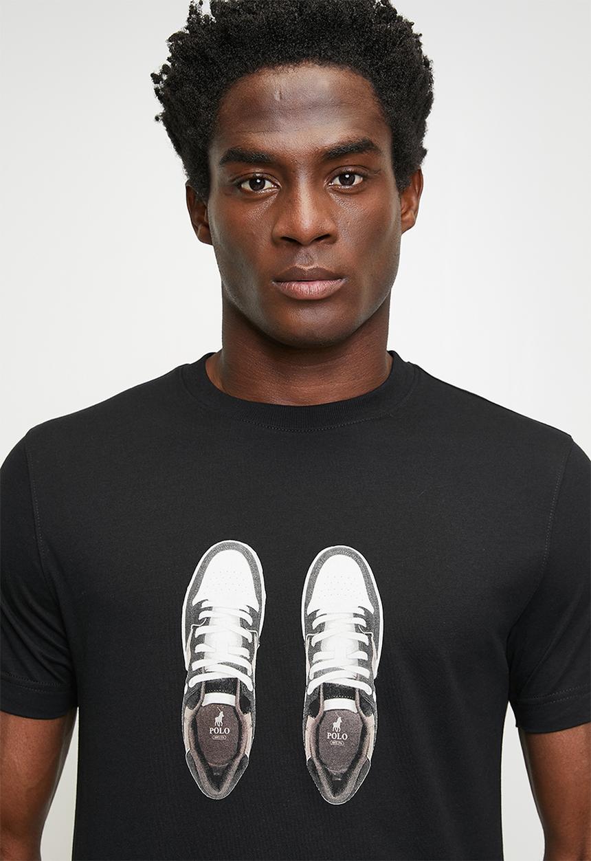 POLO - Thobile  pjc short sleeve sneaker logo tee - black