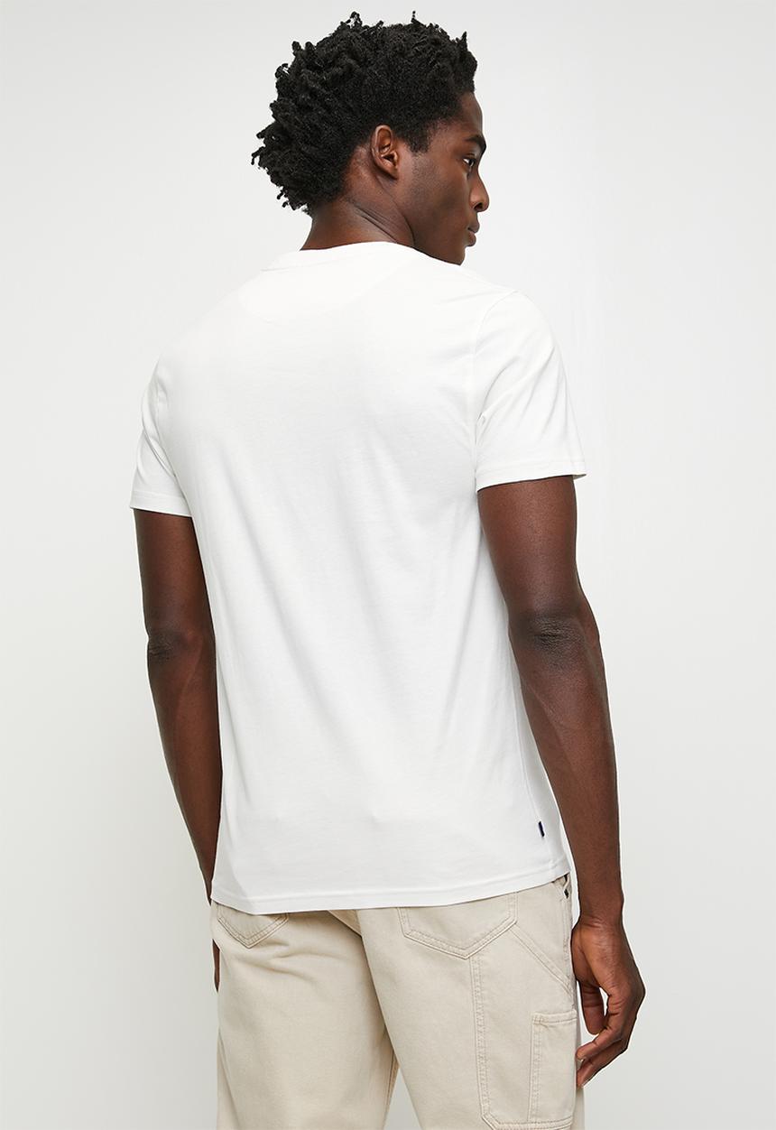 POLO - Enzo  hd logo printed short sleeve t-shirt - white