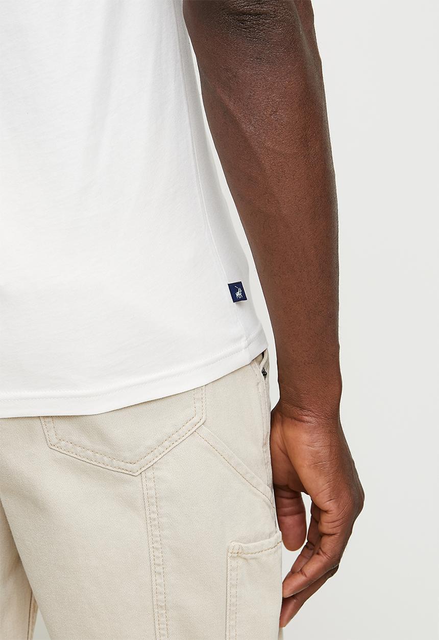 POLO - Enzo  hd logo printed short sleeve t-shirt - white