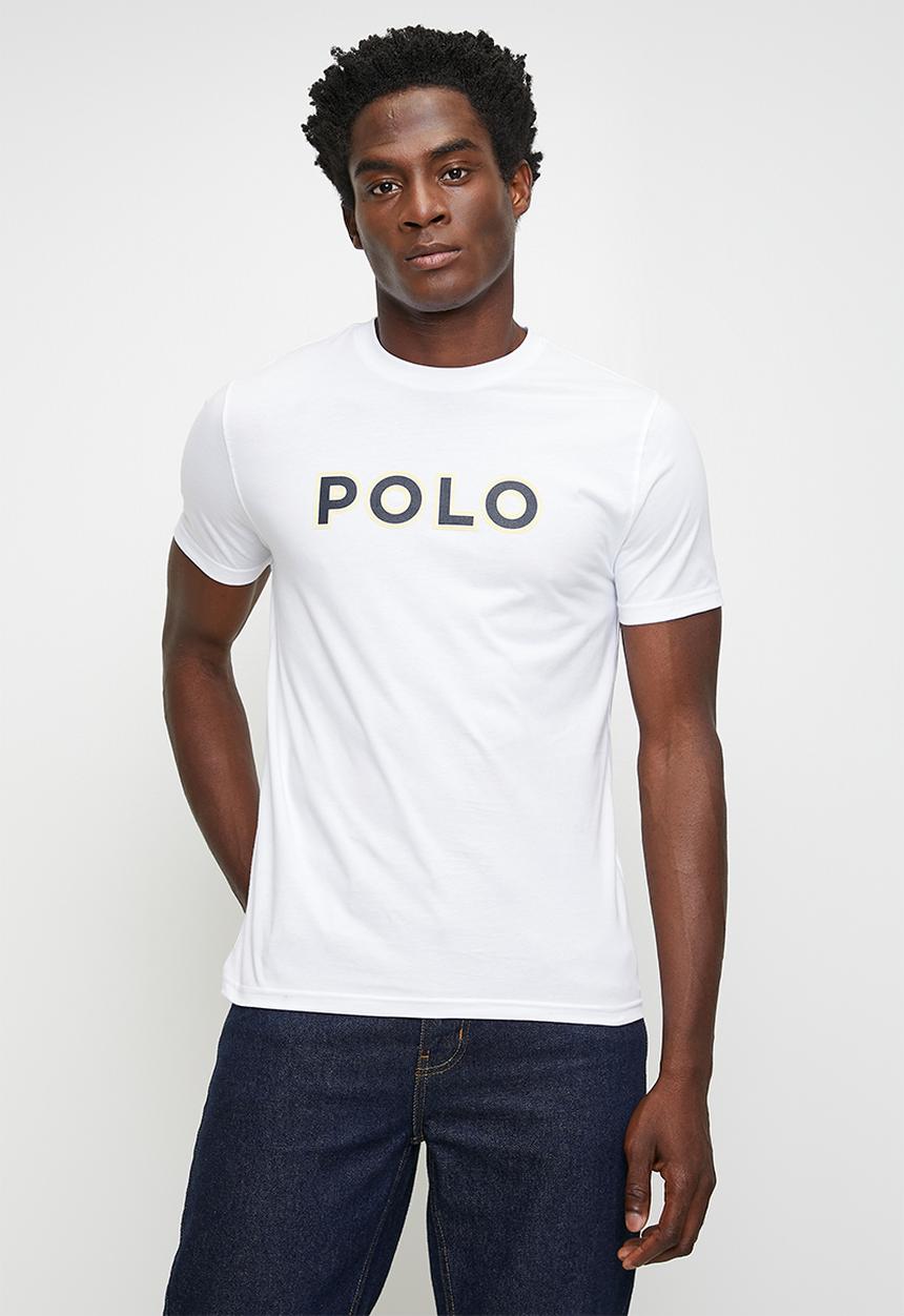 POLO - Everett crew neck hd printed short sleeve T-shirt - white