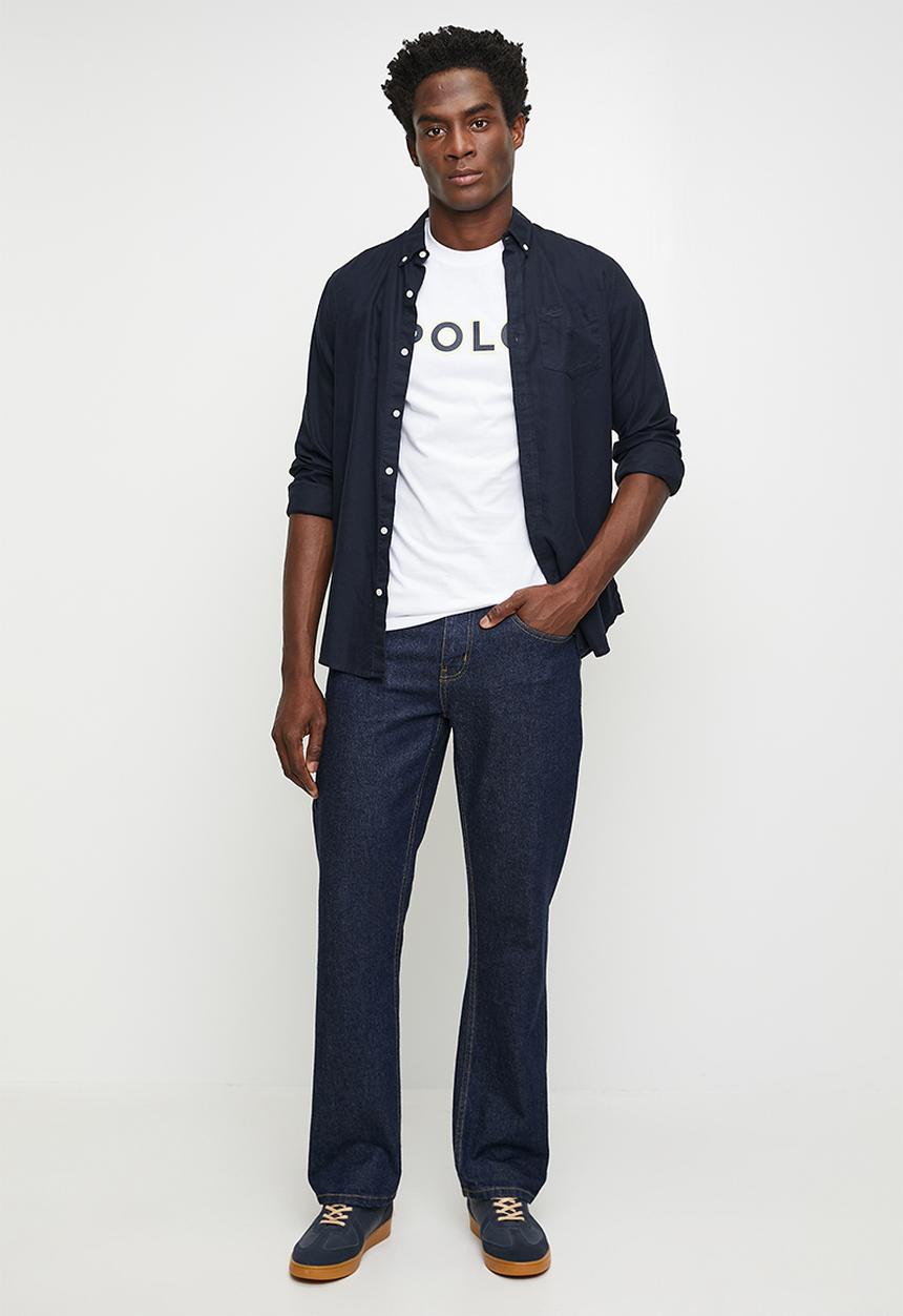 POLO - Everett crew neck hd printed short sleeve T-shirt - white