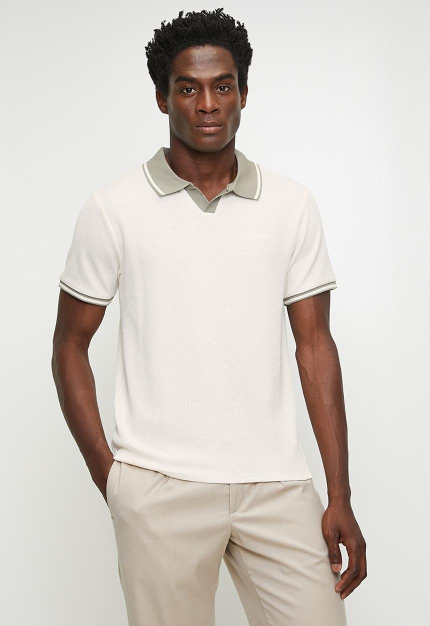 GUESS -  Weston Knit Polo - Dove White