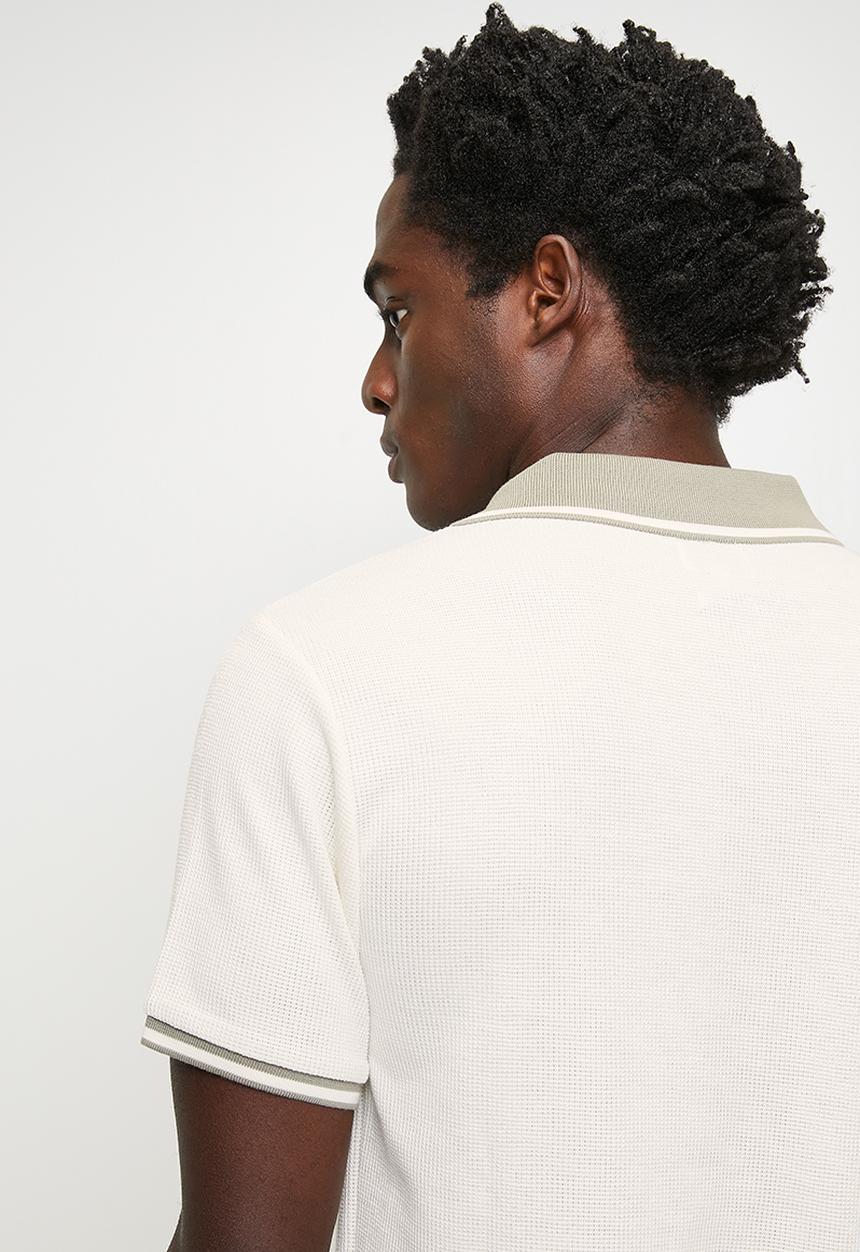 GUESS -  Weston Knit Polo - Dove White