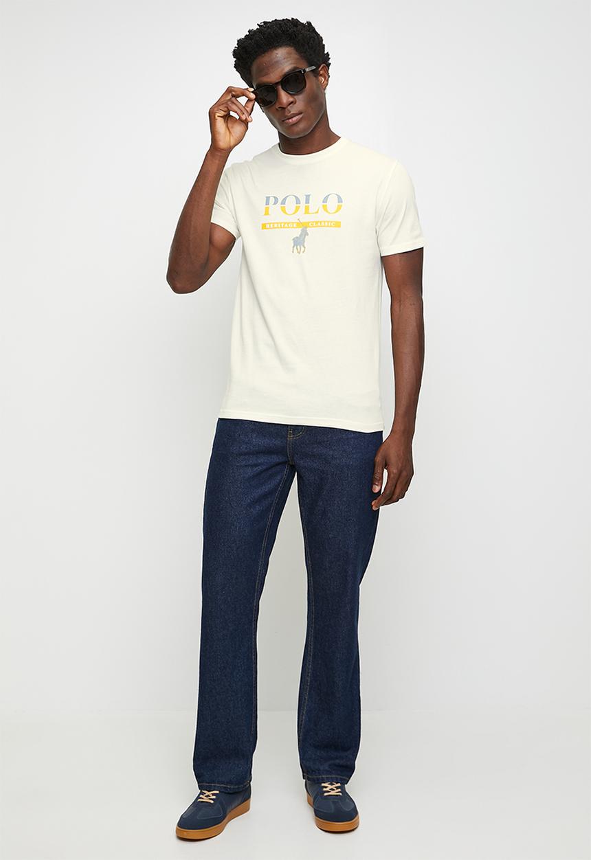 POLO - Emmett printed short sleeve T-shirt - off white