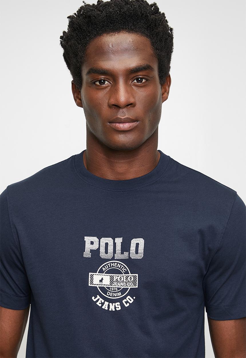 POLO - Dumi pjc short sleeve collegiate logo tee - navy