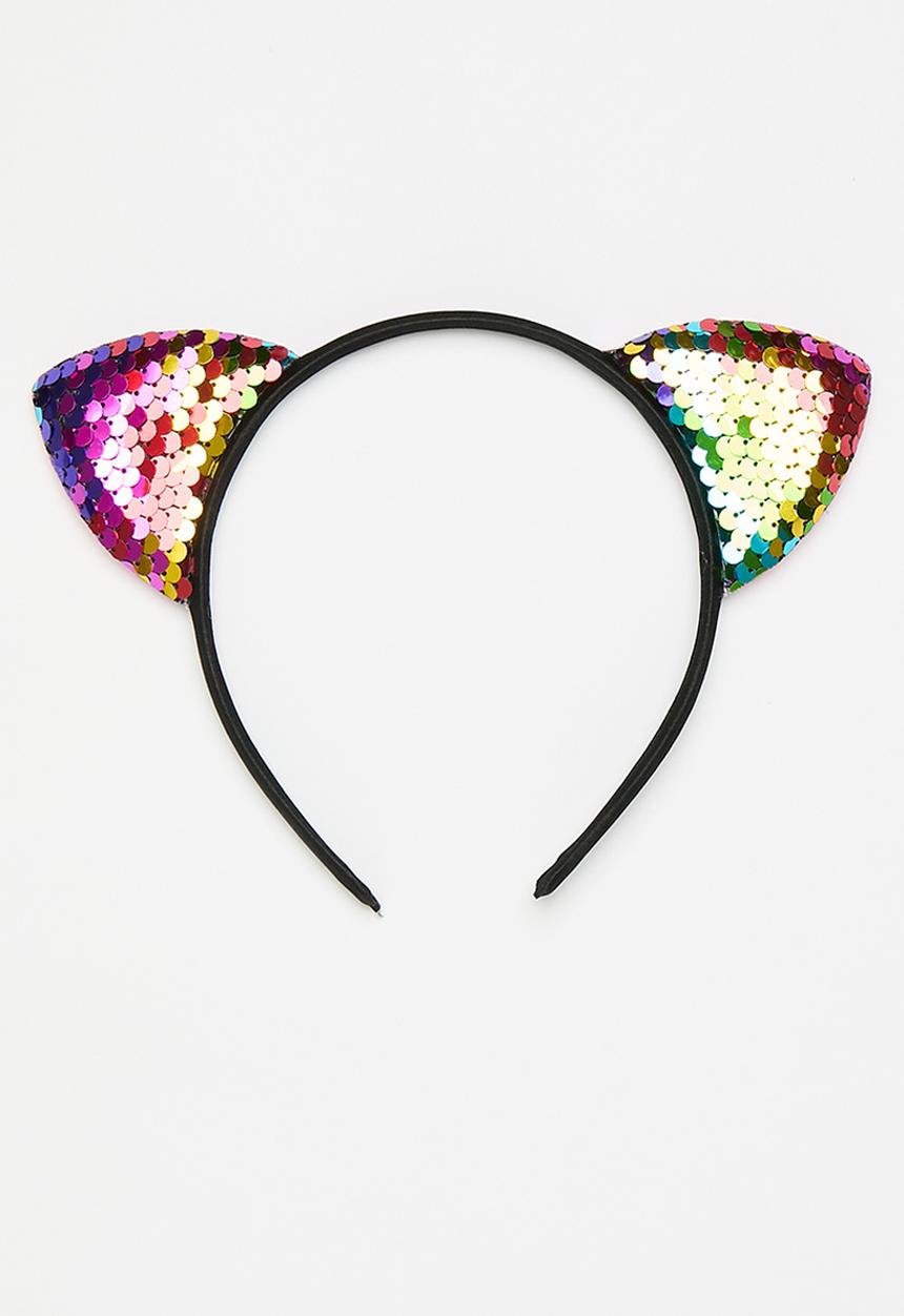 Pop Candy - Cat ear hairband - rainbow sequins