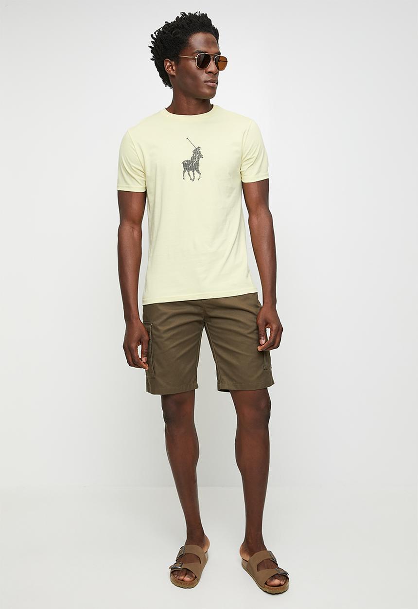 POLO - Ezekiel  hd print short sleeves T-shirt - yellow