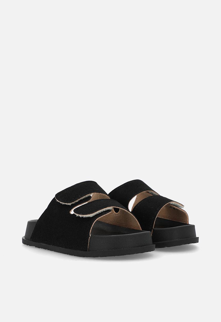 Pop Candy - Twin strap slides - black