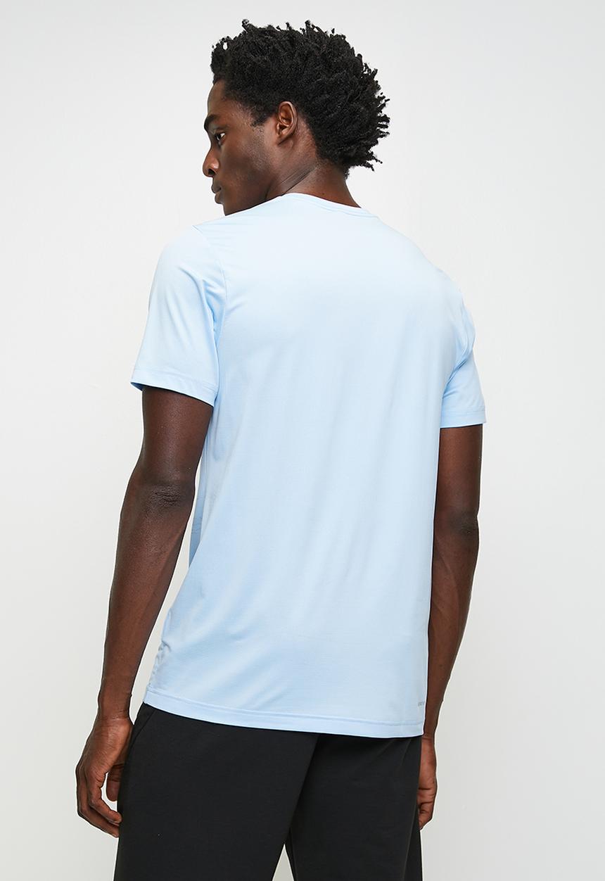 adidas Performance - Tr-essential Logo Tee - Glow Blue