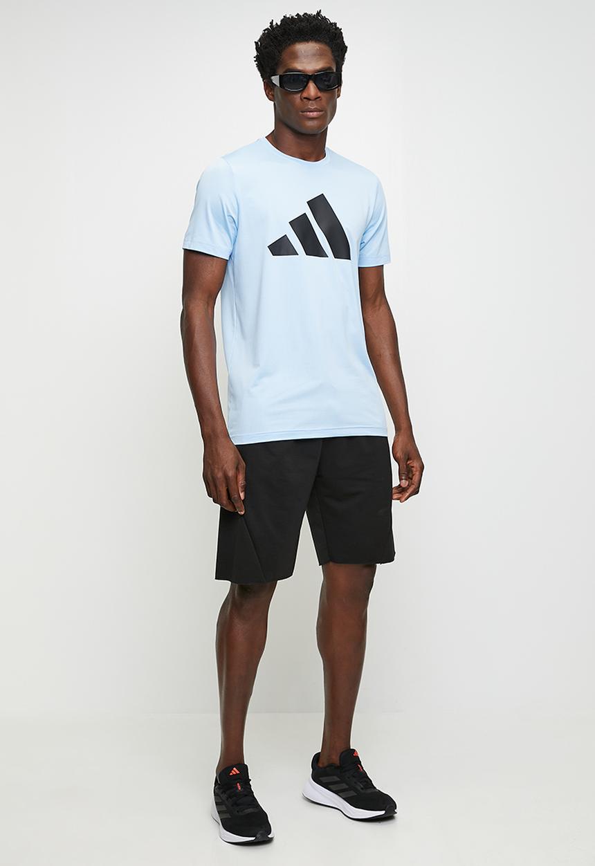 adidas Performance - Tr-essential Logo Tee - Glow Blue