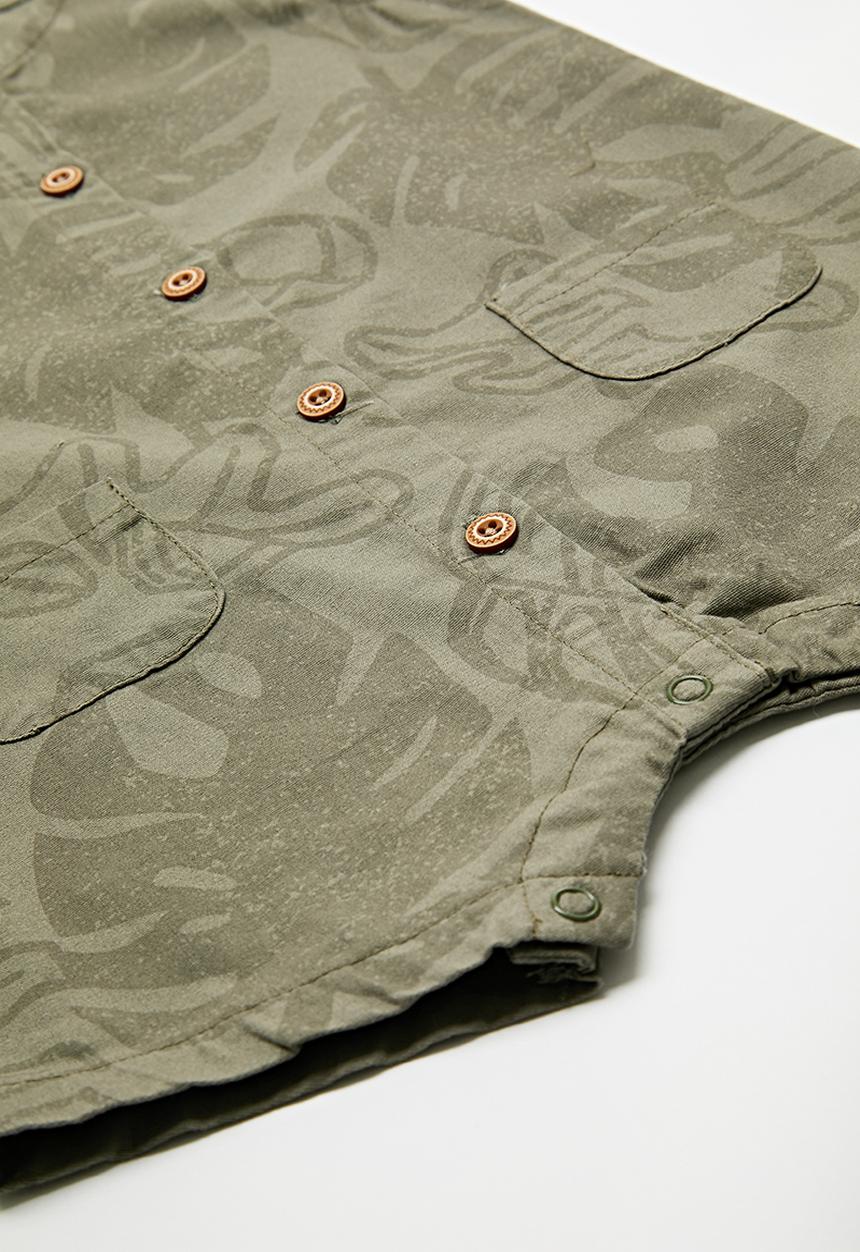 Pop Candy - Romper & bucket hat - khaki
