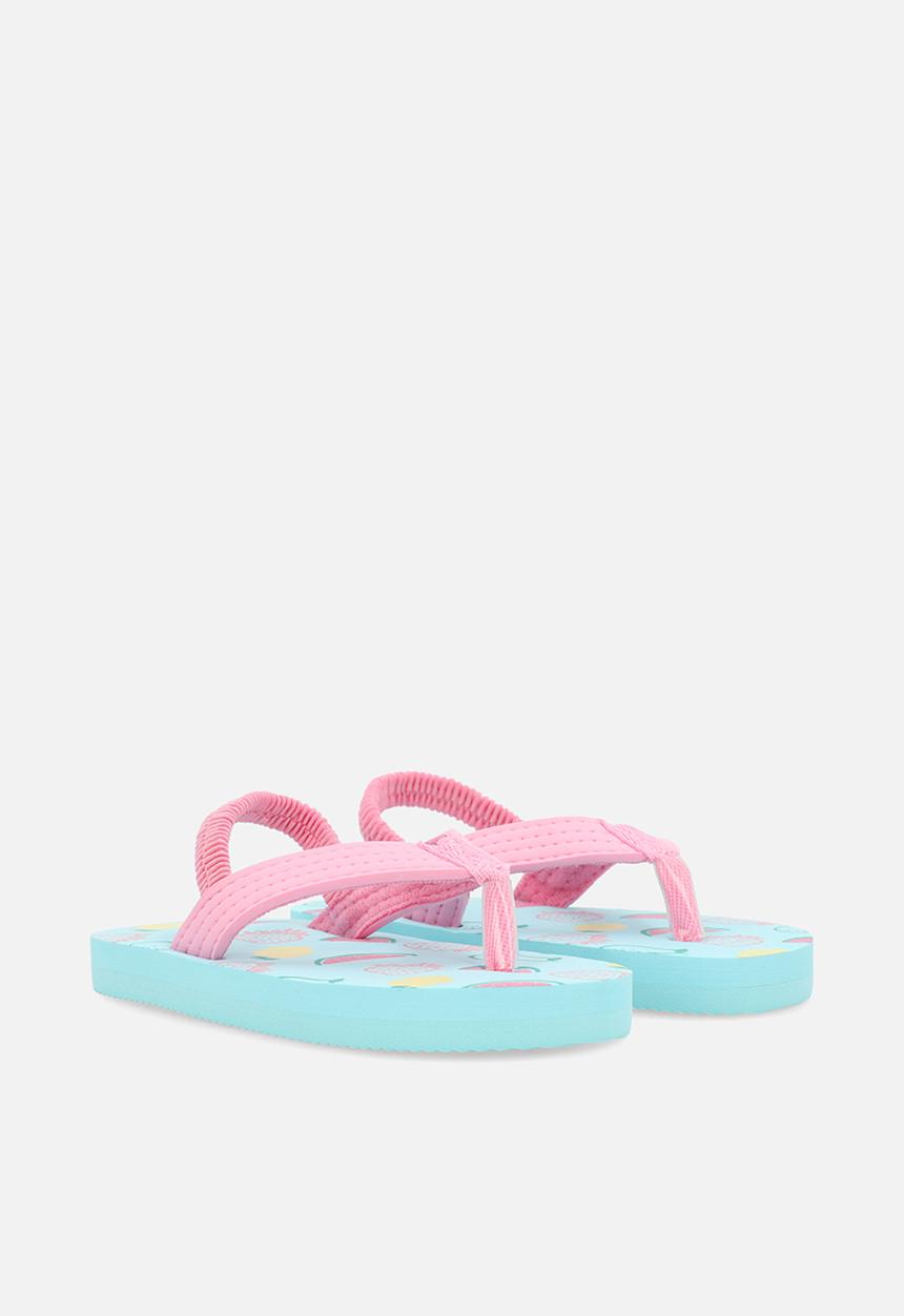 Pop Candy - Printed thong sandals - blue/pink/multi