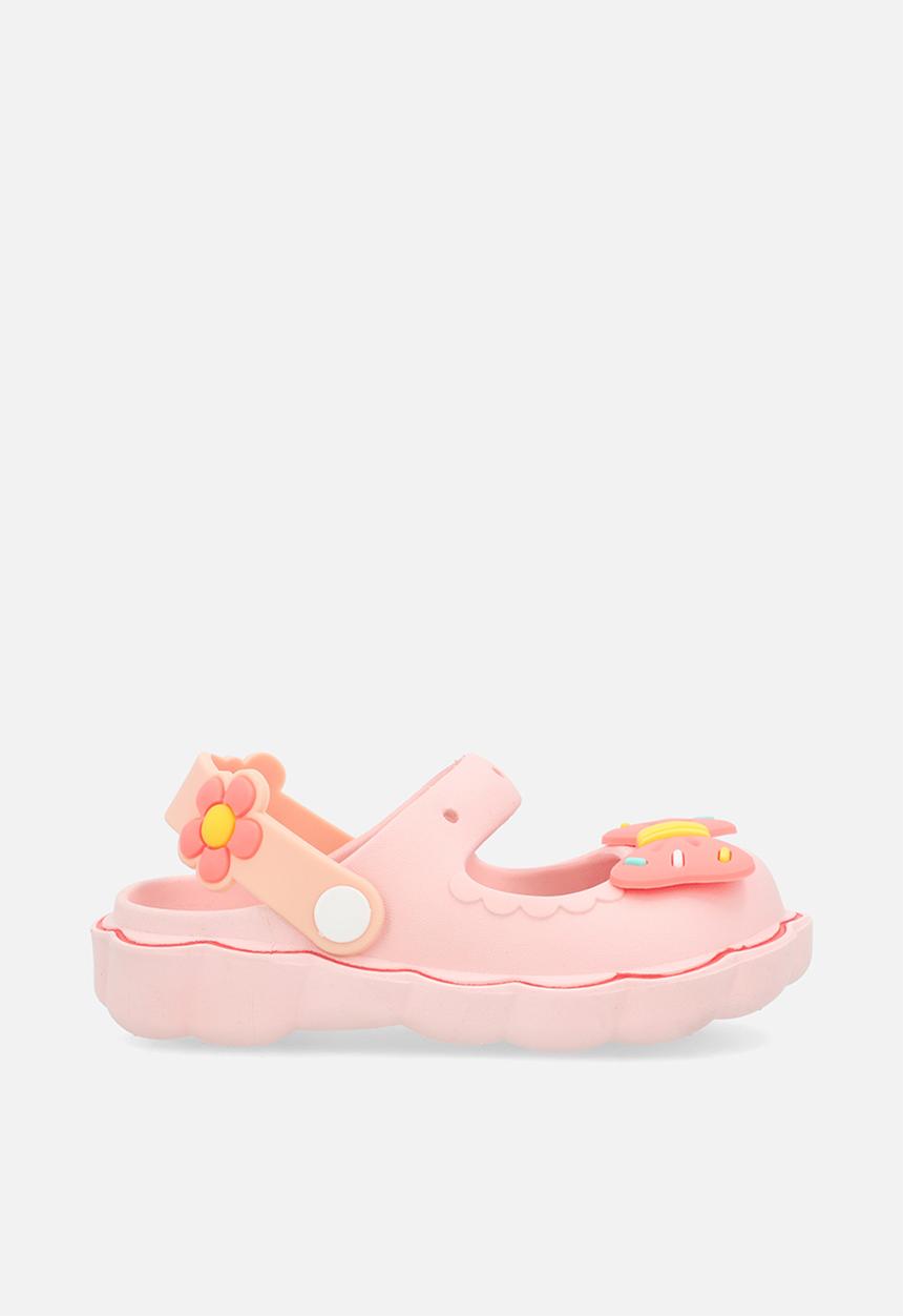 Pop Candy - Novelty rubber sandals with bow detail - salmon pink