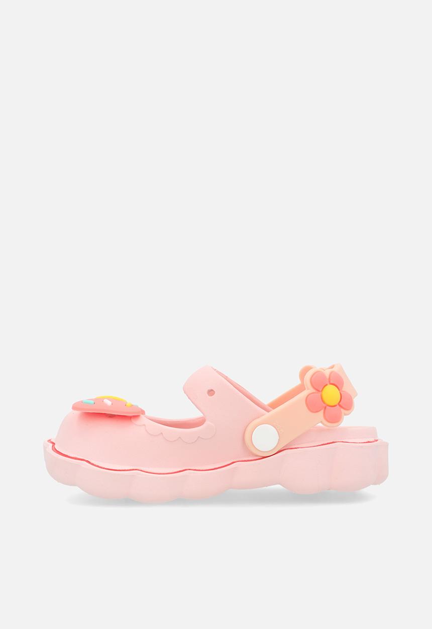 Pop Candy - Novelty rubber sandals with bow detail - salmon pink