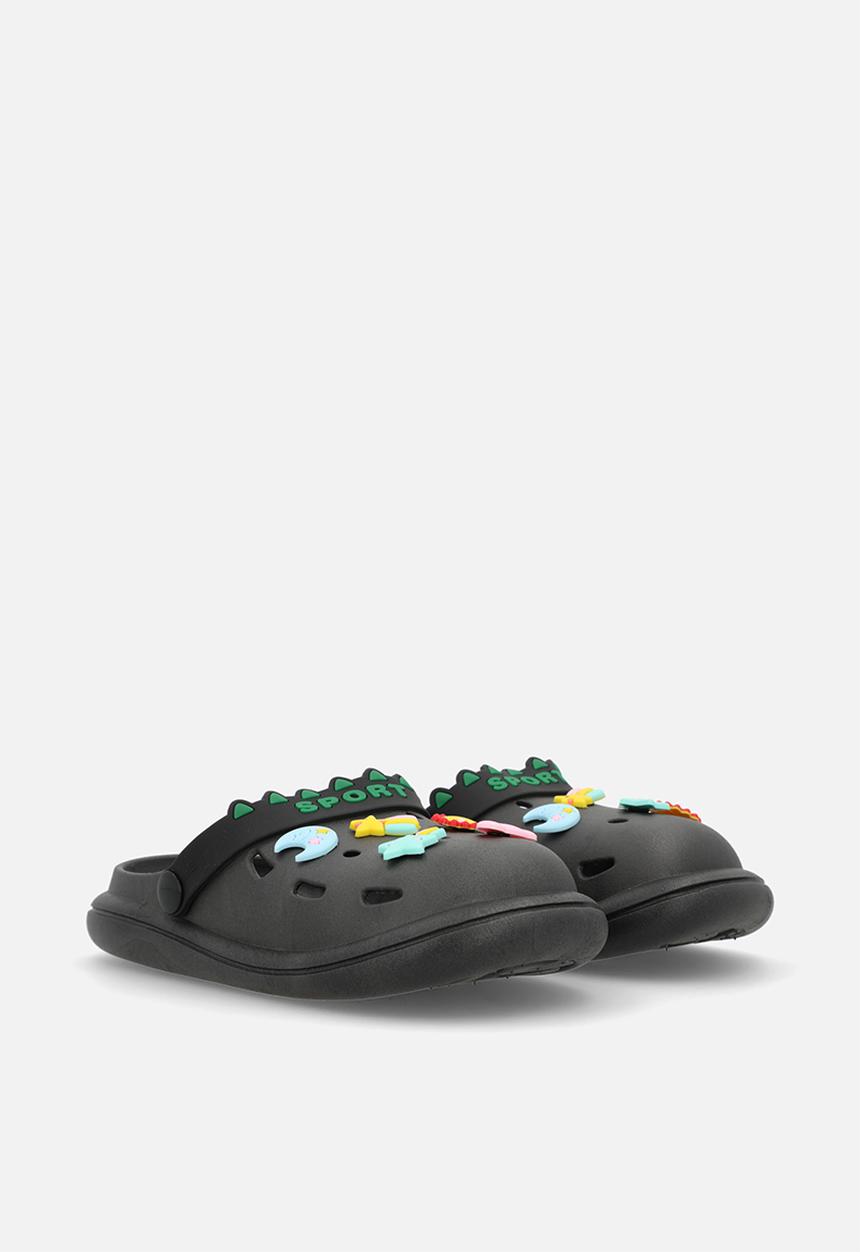 Pop Candy - Closed toe slides- black