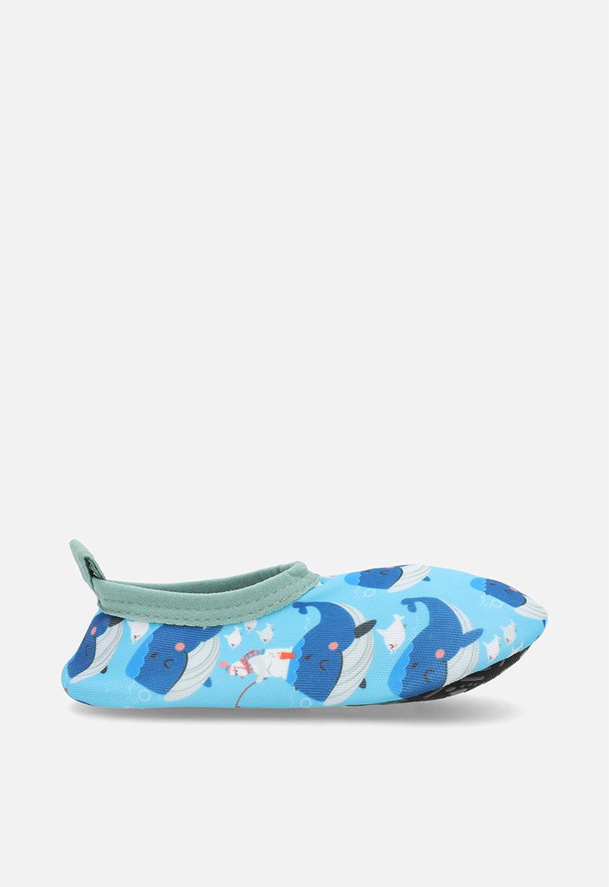 Pop Candy - Whale all-over-print slip on shoes - blue/multi
