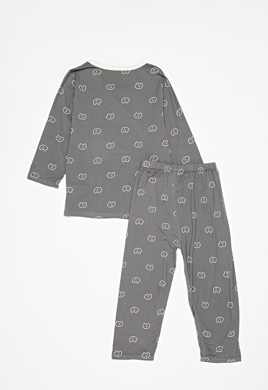 Pop Candy - Printed pj set - grey