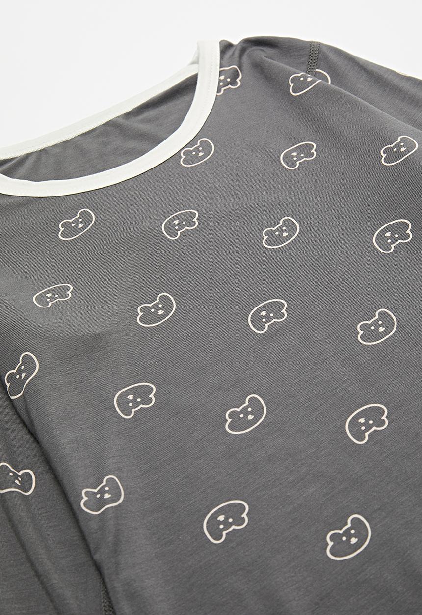 Pop Candy - Printed pj set - grey
