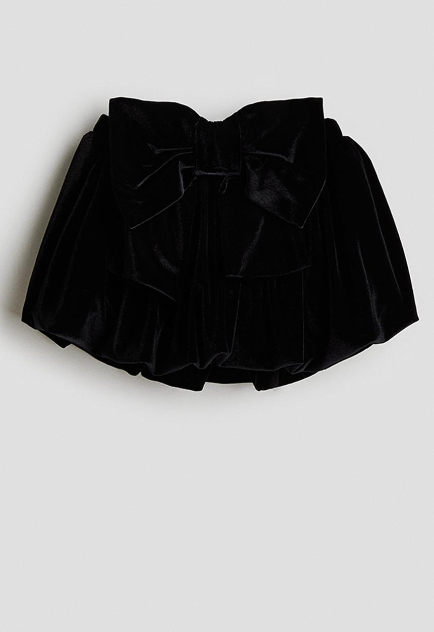 H&M - Bow-detail balloon skirt - black