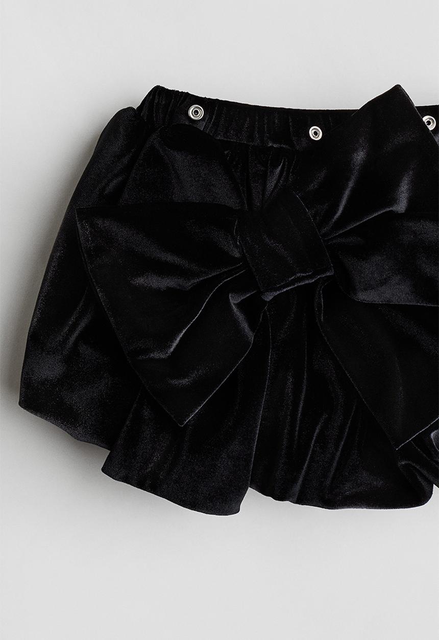 H&M - Bow-detail balloon skirt - black