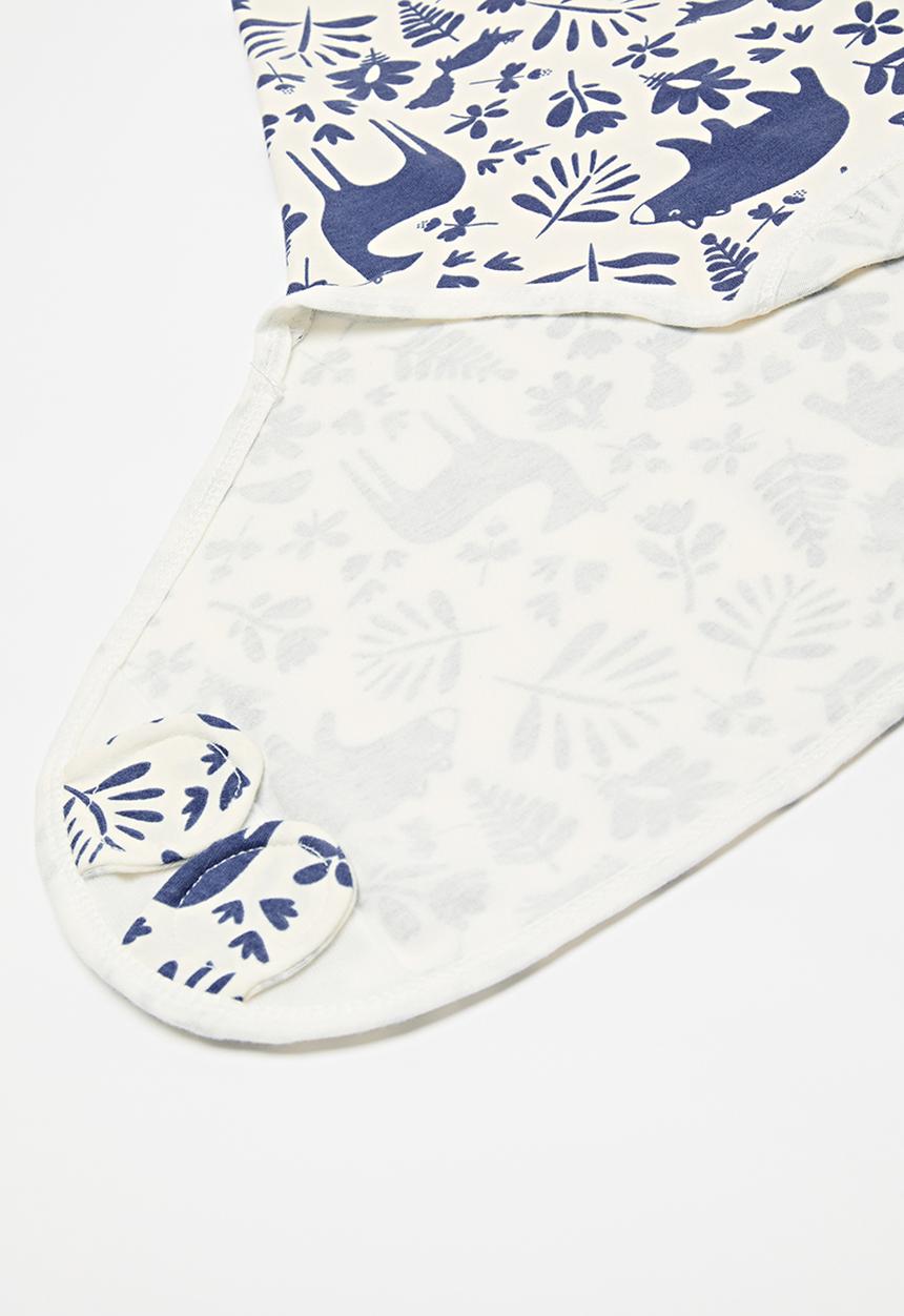 Pop Candy - Swaddle & hat set blue & white