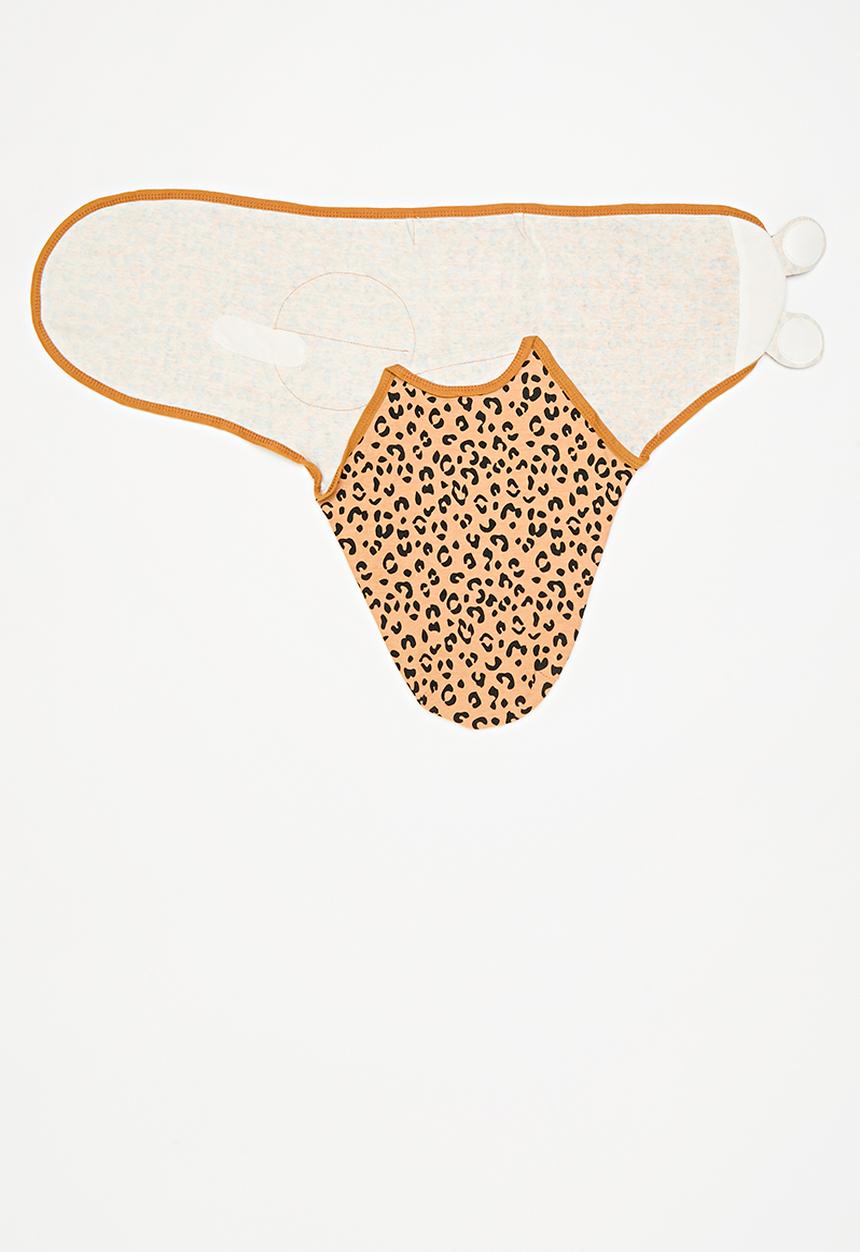 Pop Candy - Printed swaddle and headwrap set - brown