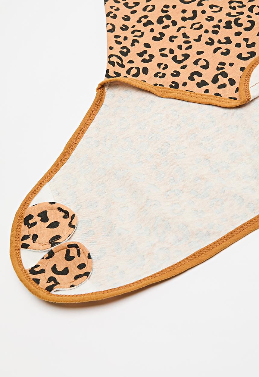 Pop Candy - Printed swaddle and headwrap set - brown