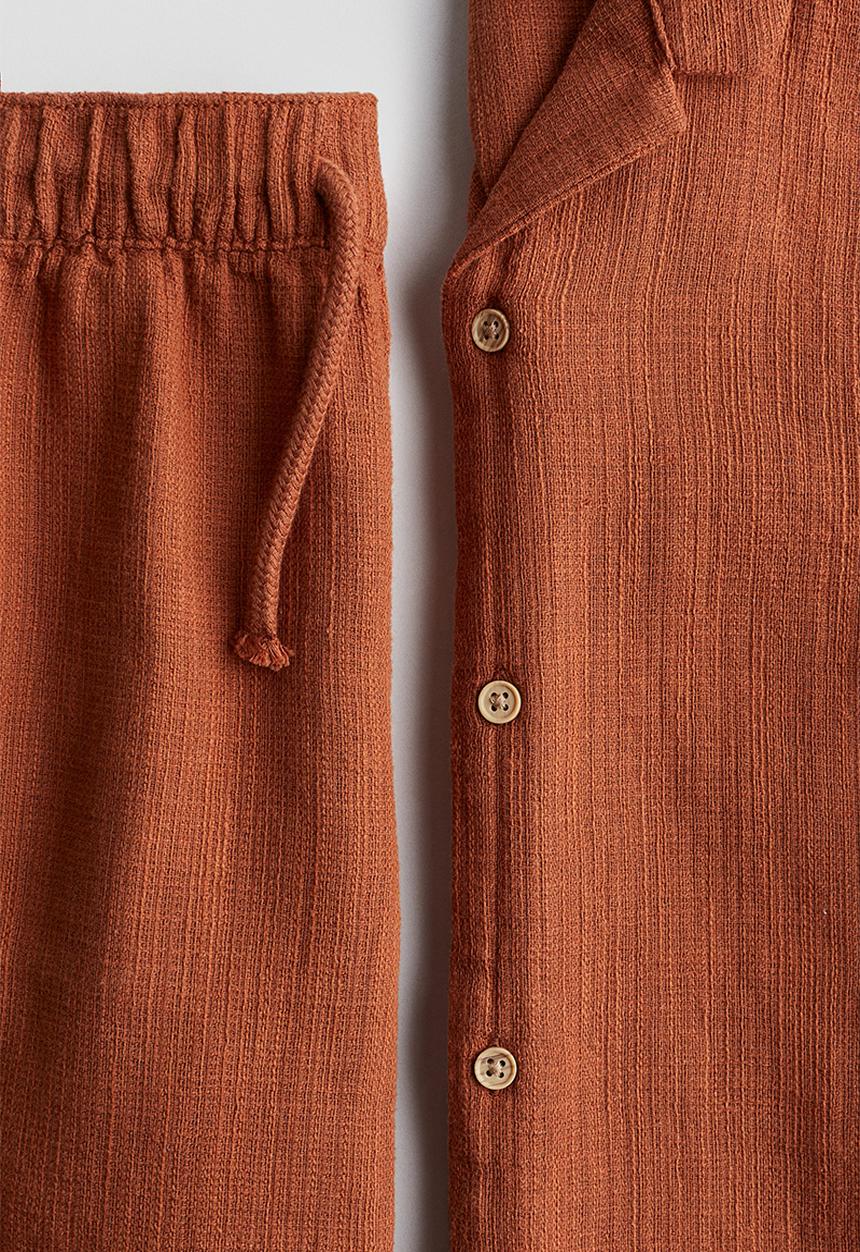 H&M - 2 piece cotton set - rust brown
