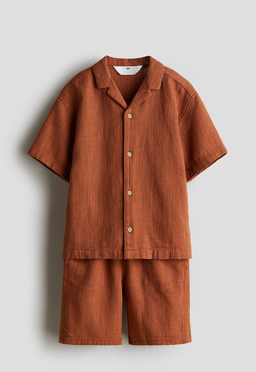 H&M - 2 piece cotton set - rust brown