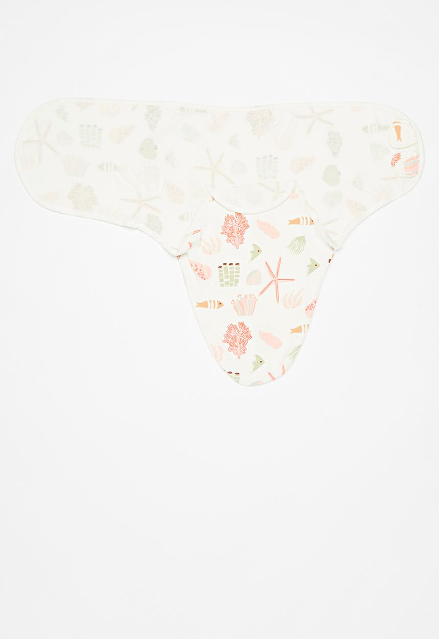 Pop Candy - Swaddle & hat set-pink & white