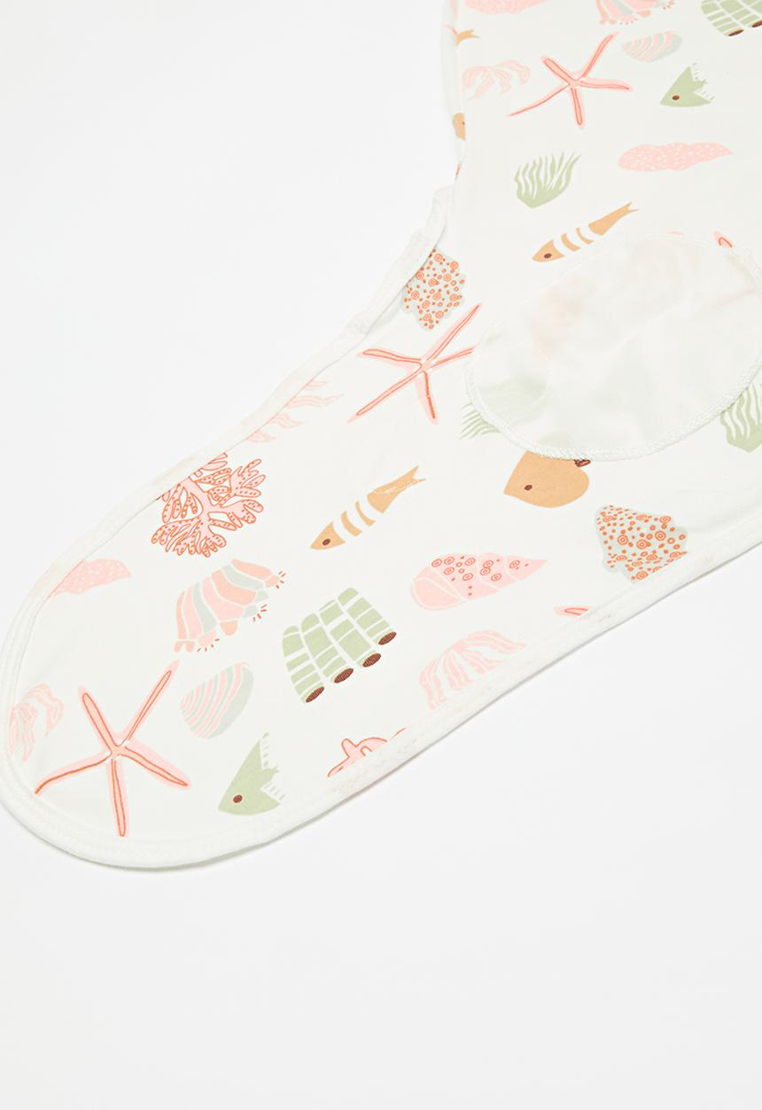 Pop Candy - Swaddle & hat set-pink & white