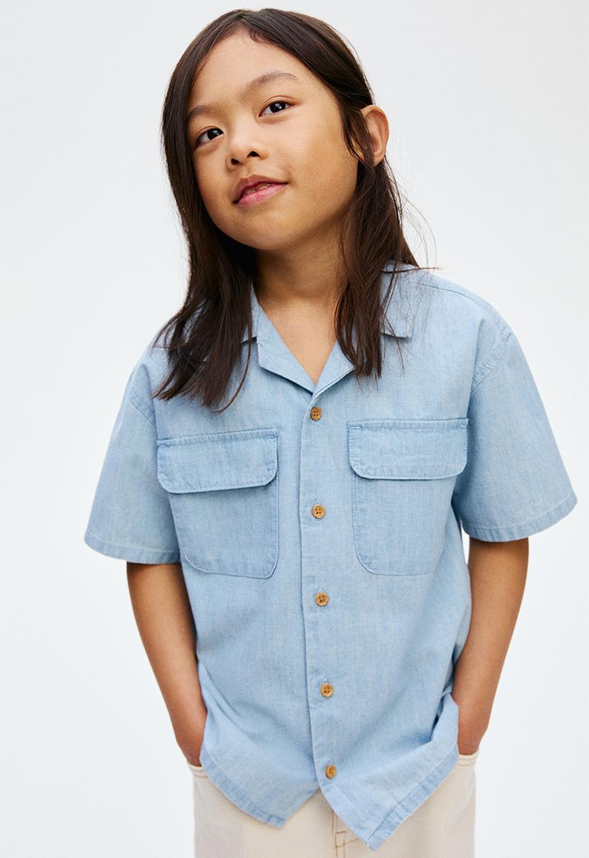 H&M - Cotton resort shirt - blue