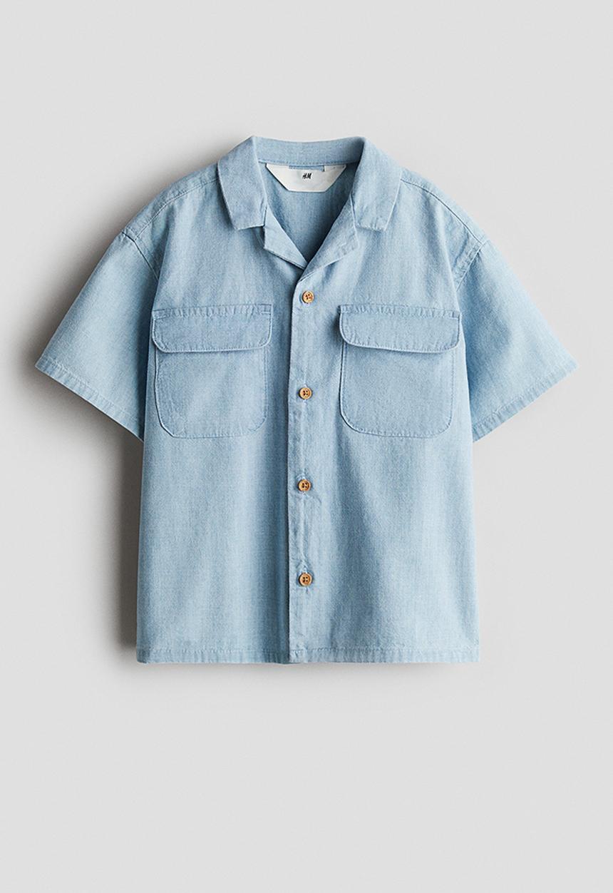 H&M - Cotton resort shirt - blue