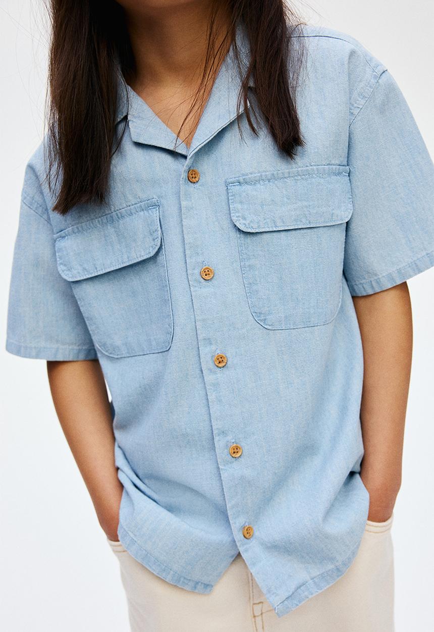 H&M - Cotton resort shirt - blue